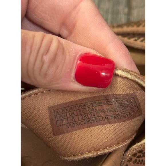 Vionic Women's Brown Pacific Alexis Platform Adjustable Slide Sandal Size 7 - Picture 4 of 10